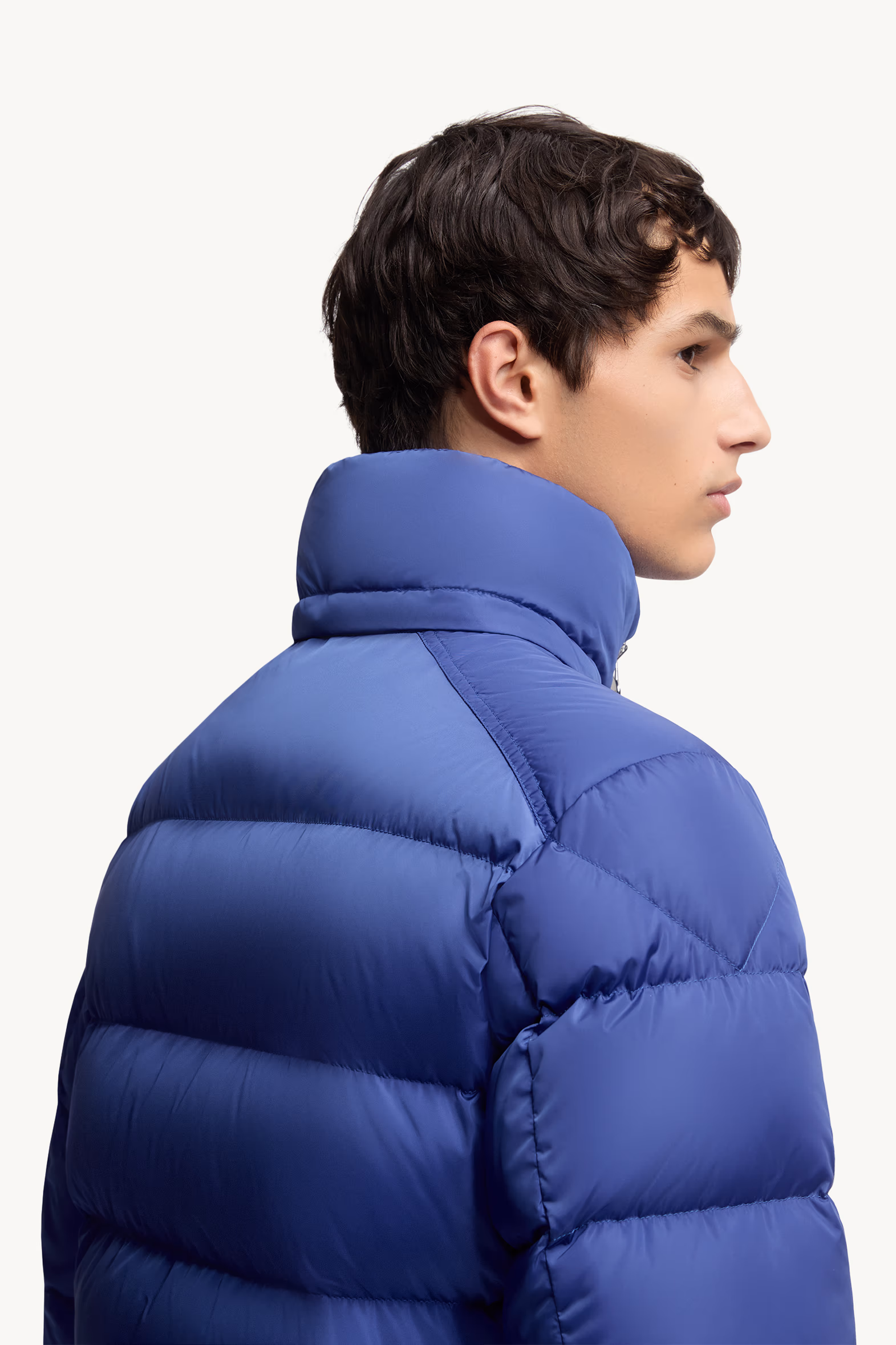 Moncler Maya Hooded Short Down Jacket Men Electric Blue Moncler 6